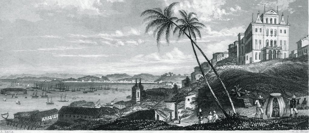 Esta ilustração foi publicada, em 1839, no livro Narrative of the surveying voyages of His Majesty's ships Adventure and Beagle, de Roberto Fitz-Roy (vol. 2 - p. 62). Trata-se de uma litografia de Thomas Abiel Prior (1809-1886) com base no desenho do artista inglês Augustus Earle (1793-1838), que acompanhava a expedição do Beagle. Título original da ilustração: San Salvador, Bahia. Esta ilustração foi publicada, em 1839, no livro Narrative of the surveying voyages of His Majesty's ships Adventure and Beagle, de Roberto Fitz-Roy (vol. 2 - p. 62). Trata-se de uma litografia de Thomas Abiel Prior (1809-1886) com base no desenho do artista inglês Augustus Earle (1793-1838), que acompanhava a expedição do Beagle. Título original da ilustração: San Salvador, Bahia.