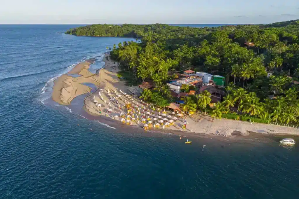 Praia Boca da Barra na Ilha de Boipeba Praia Boca da Barra na Ilha de Boipeba