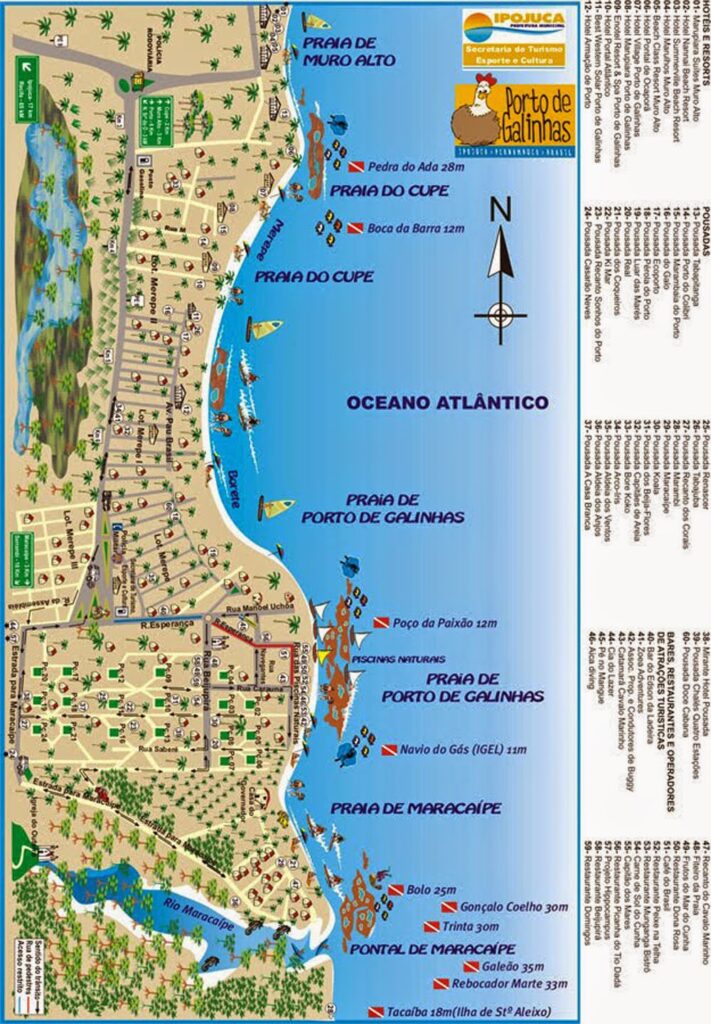 Mapas de Porto de Galinhas - PE Mapas de Porto de Galinhas - PE