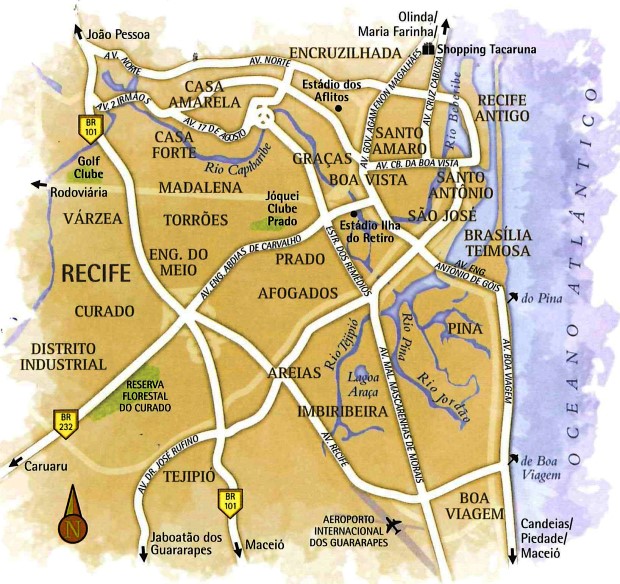 Mapa de Recife PE Mapa de Recife PE