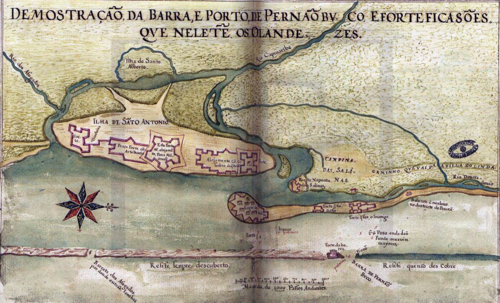 Fortificações Holandesas - Carta de Albernaz de 1640 Fortificações Holandesas - Carta de Albernaz de 1640