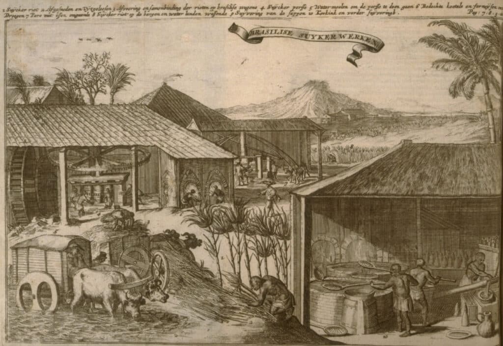 Cenas de moagem de açúcar no Brasil, 1682 Cenas de moagem de açúcar no Brasil, 1682