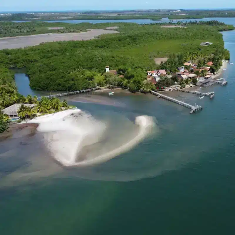 Ilha do Sapinho na Península de Maráu