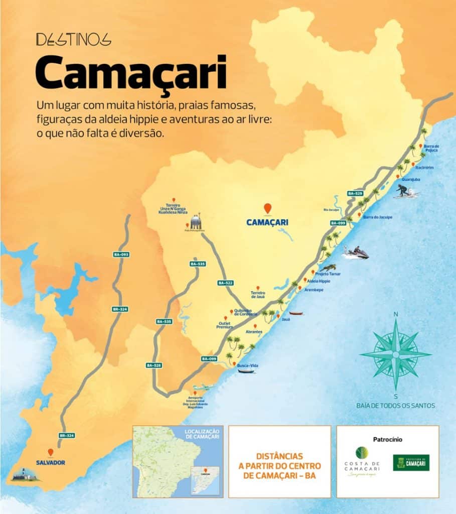 mapa do município de Camaçari na Bahia mapa do município de Camaçari na Bahia