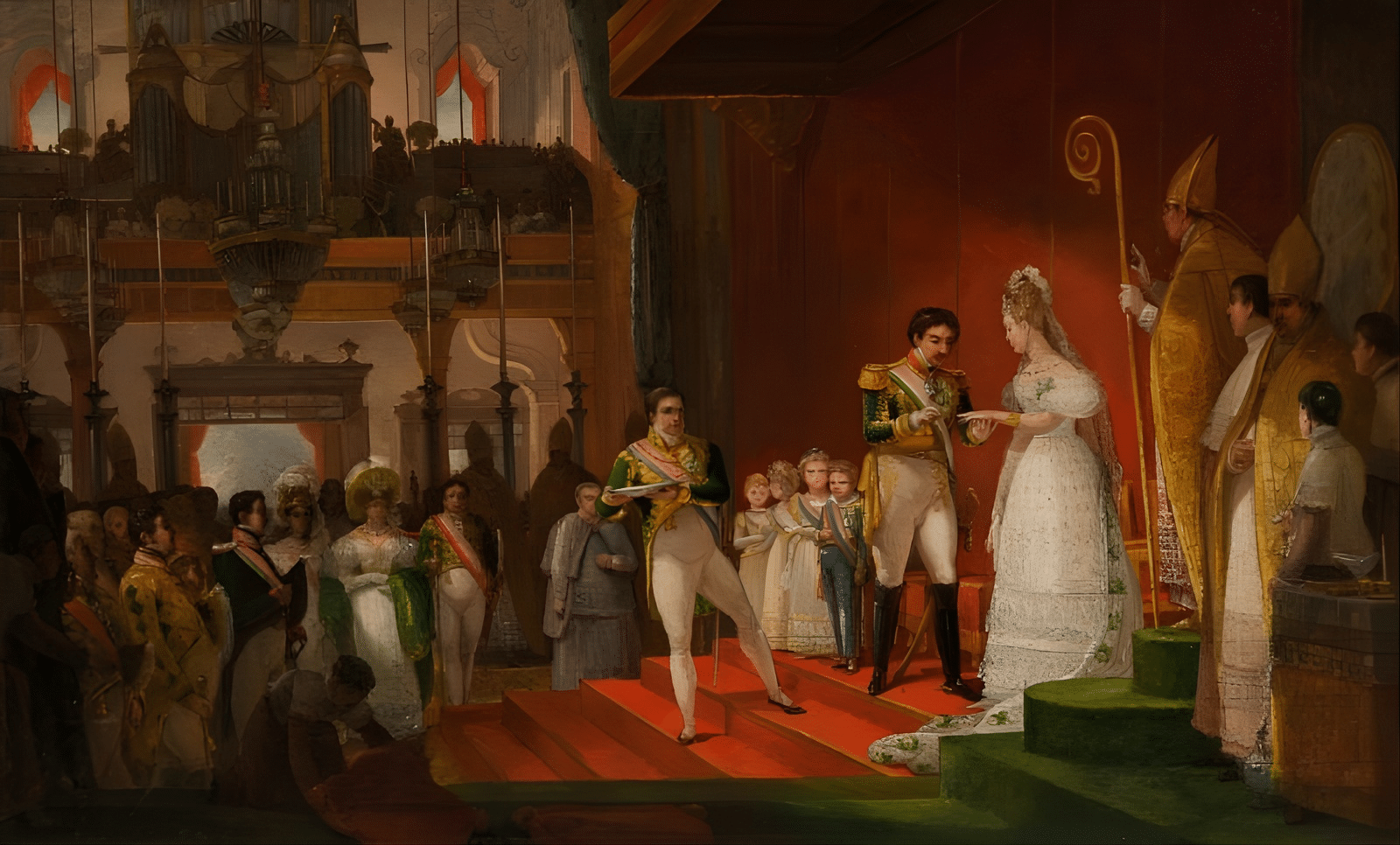 Casamento de Dom Pedro I e D. Amélia 1829, Jean-Baptiste Debret Casamento de Dom Pedro I e D. Amélia 1829, Jean-Baptiste Debret