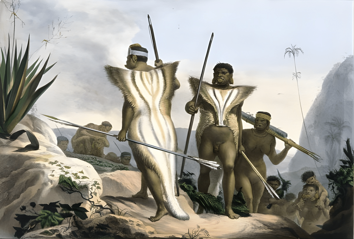 Jean-Baptiste Debret - Brazil Indians wearing animal skins Jean-Baptiste Debret - Brazil Indians wearing animal skins
