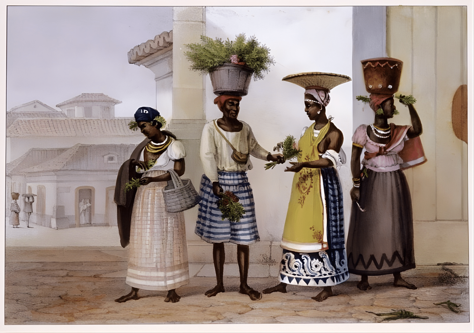 Jean-Baptiste Debret - Sellers of grass. 1839 Jean-Baptiste Debret - Sellers of grass. 1839