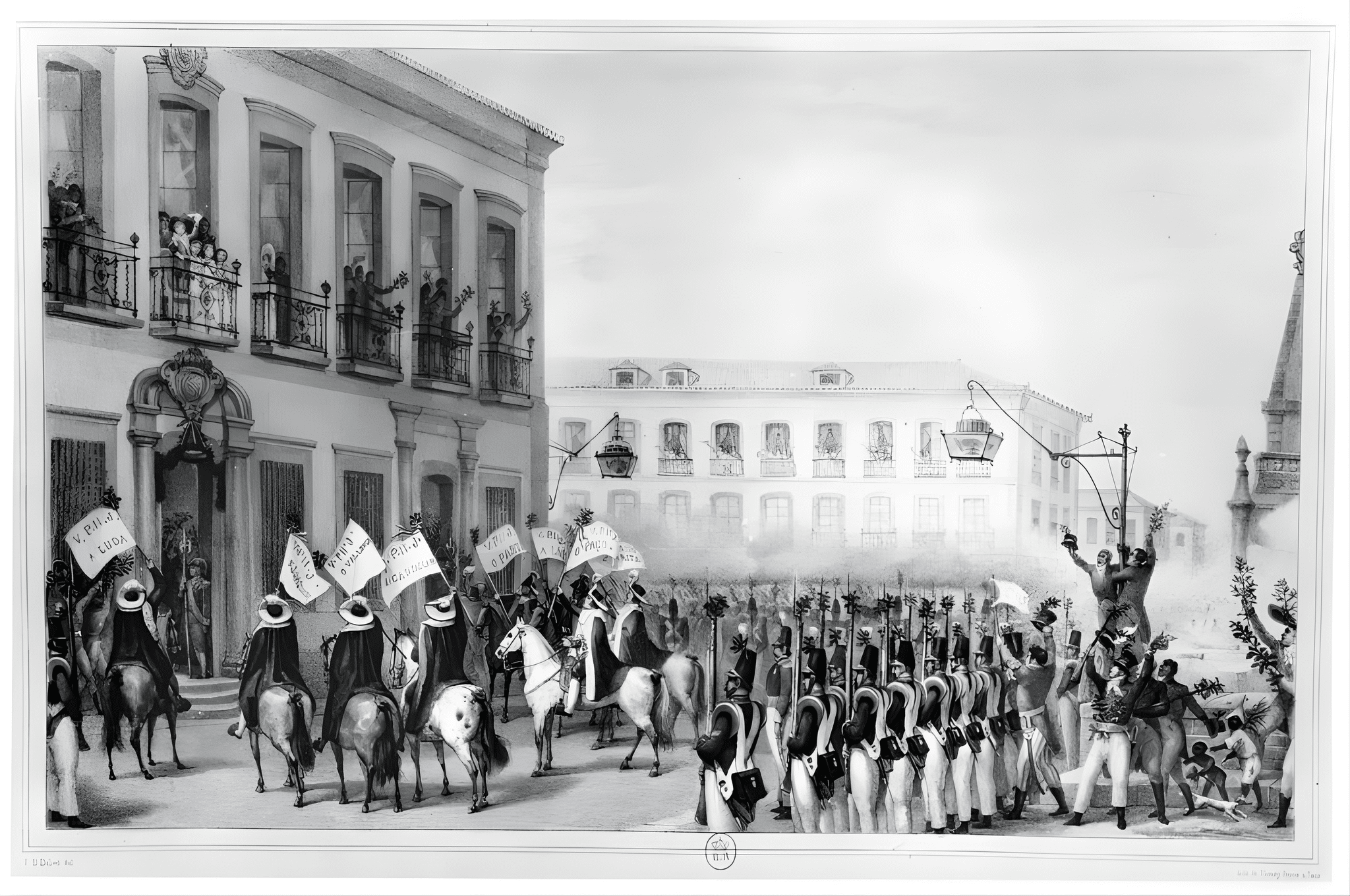 Jean-Baptiste Debret - The Acclamation of Pedro I (1798-1834) Emperor of Brazil, Rio de Janeiro, 7th April 1831, illustration from 'Voyage Pittoresque et Historique au Bresil', Paris, 1835 Jean-Baptiste Debret - The Acclamation of Pedro I (1798-1834) Emperor of Brazil, Rio de Janeiro, 7th April 1831, illustration from 'Voyage Pittoresque et Historique au Bresil', Paris, 1835