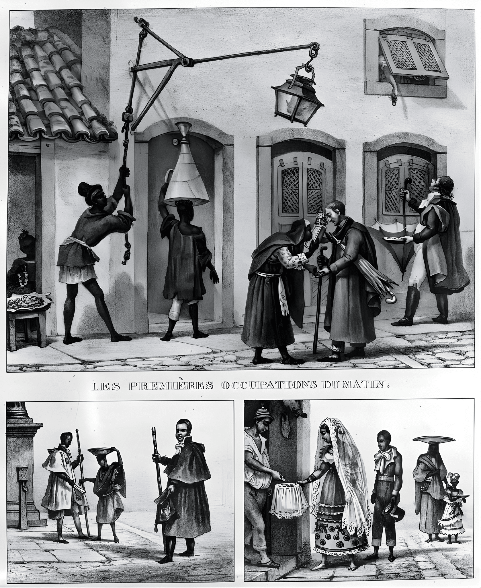 Jean Baptiste Debret - Daily Life in Brazil from Travels in Brazil lithographed by Thierry Freres 1839 Jean Baptiste Debret - Daily Life in Brazil from Travels in Brazil lithographed by Thierry Freres 1839