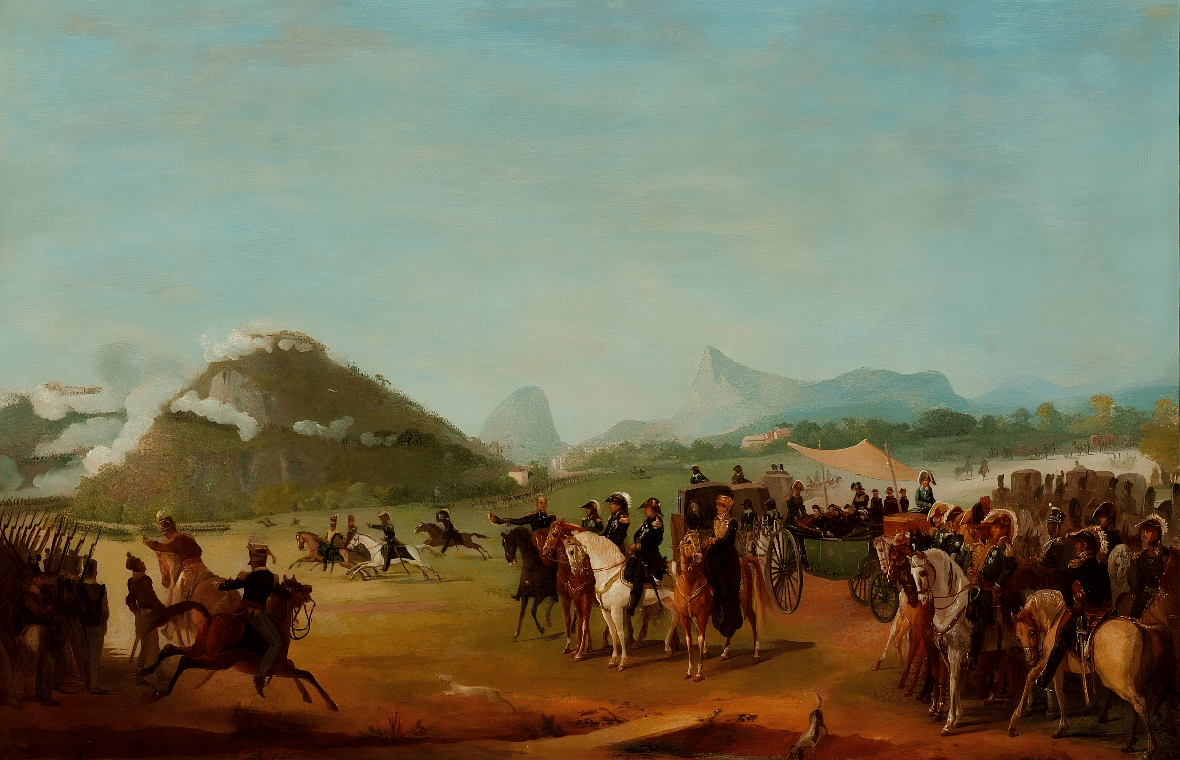 Jean Baptiste Debret - Review of the Troops Headed for Montevideo at Praia Grande Jean Baptiste Debret - Review of the Troops Headed for Montevideo at Praia Grande
