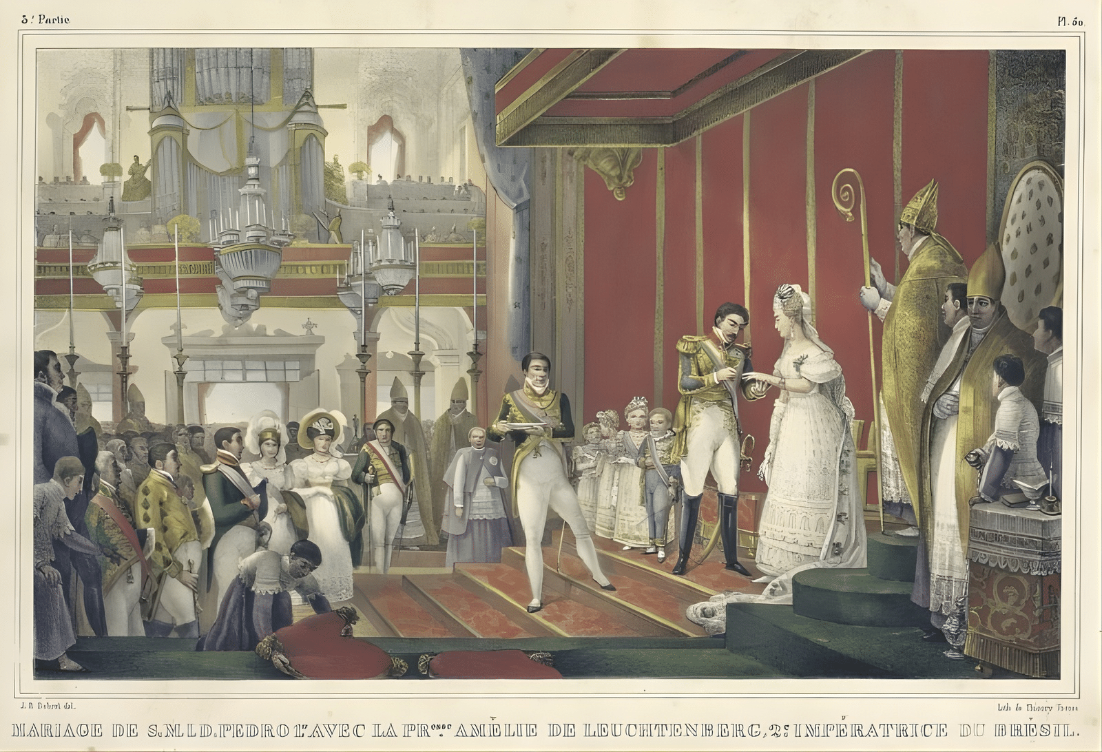 Jean-Baptiste Debret - The Marriage of Amelie of Leuchtenberg (Amelie de Leuchtenberg) Jean-Baptiste Debret - The Marriage of Amelie of Leuchtenberg (Amelie de Leuchtenberg)
