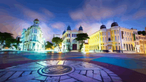 Praça do Marco Zero em Recife PE