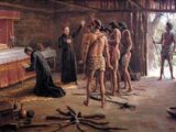 Anchieta e Nóbrega na cabana de Pindobuçu