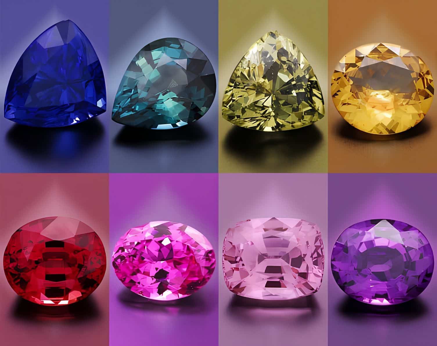 Safiras de diferentes cores Safiras de diferentes cores