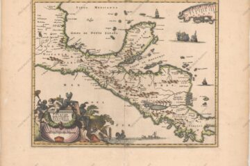 Mapa do Mexico e Central America de 1671