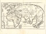 Este é um dos dois mapas-múndi “modernos” incluídos no atlas ptolomaico de Fries e um dos poucos mapas-múndi do início do século XVI disponíveis para colecionadores. É uma versão reduzida do famoso Mapa do Almirante, de Waldseemuller, concentrando-se no Velho Mundo, mas mostrando partes da América no lado esquerdo. Mostra o mundo numa combinação de equívocos clássicos com algumas das descobertas mais recentes, como um pouco da costa da América do Sul ao longo da borda esquerda. A Gronelândia é desenhada como uma península alongada ligada a uma Escandinávia ainda de forma primitiva. A adaptação de Fries apresenta as montanhas de uma maneira estilizada diferente e não tem as linhas direcionais da placa de Waldseemuler. Foram adicionados elementos decorativos, incluindo um elefante ao largo da costa da Groenlândia e retratos de cinco reis: Rússia, Egito, Etiópia, Toprobana e Mursuli. Ela oferece uma visão fascinante do que se sabia e não se sabia sobre o mundo no início da Era dos Descobrimentos. O canto superior direito da borda está faltando, como é o caso das edições de 1525 a 1541.